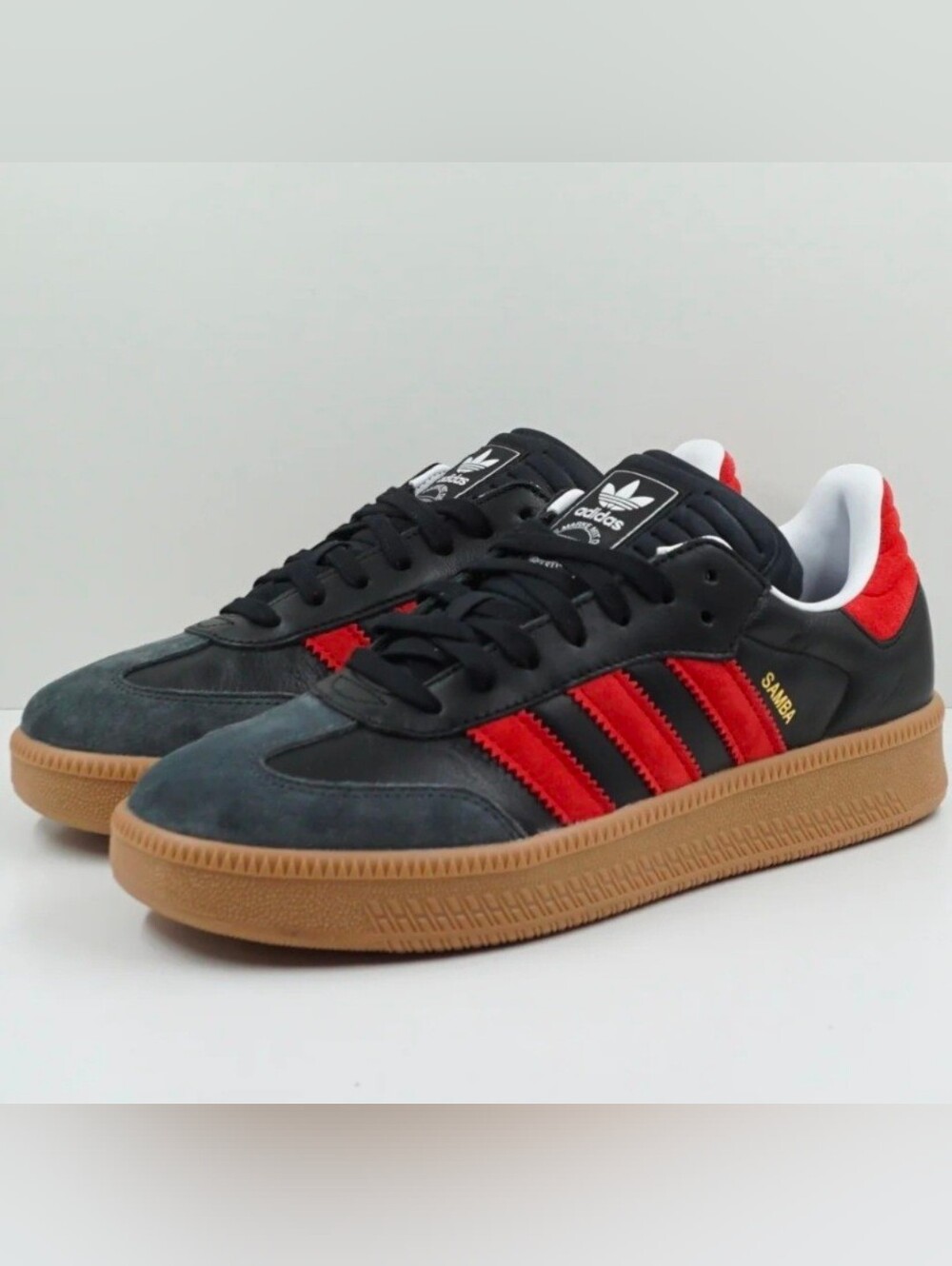 ADIDAS Originals SAMBA XLG - Sz 12.5 Black/ Better Scarlett / Gum Model IE9178